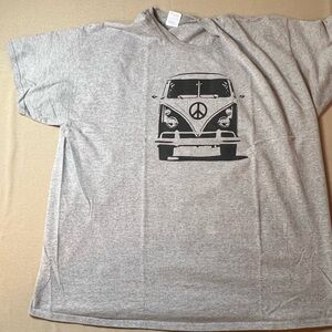 Port and Company Gray VW Bus Graphic Shirt